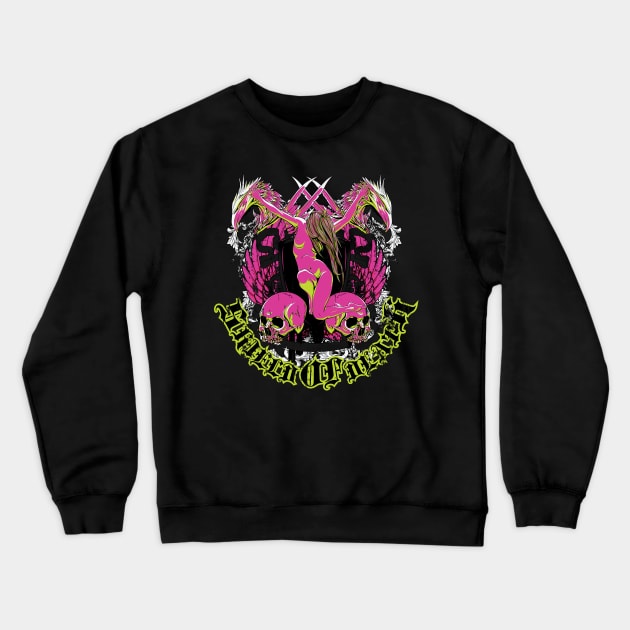 Girls with eagles Crewneck Sweatshirt by peace and love